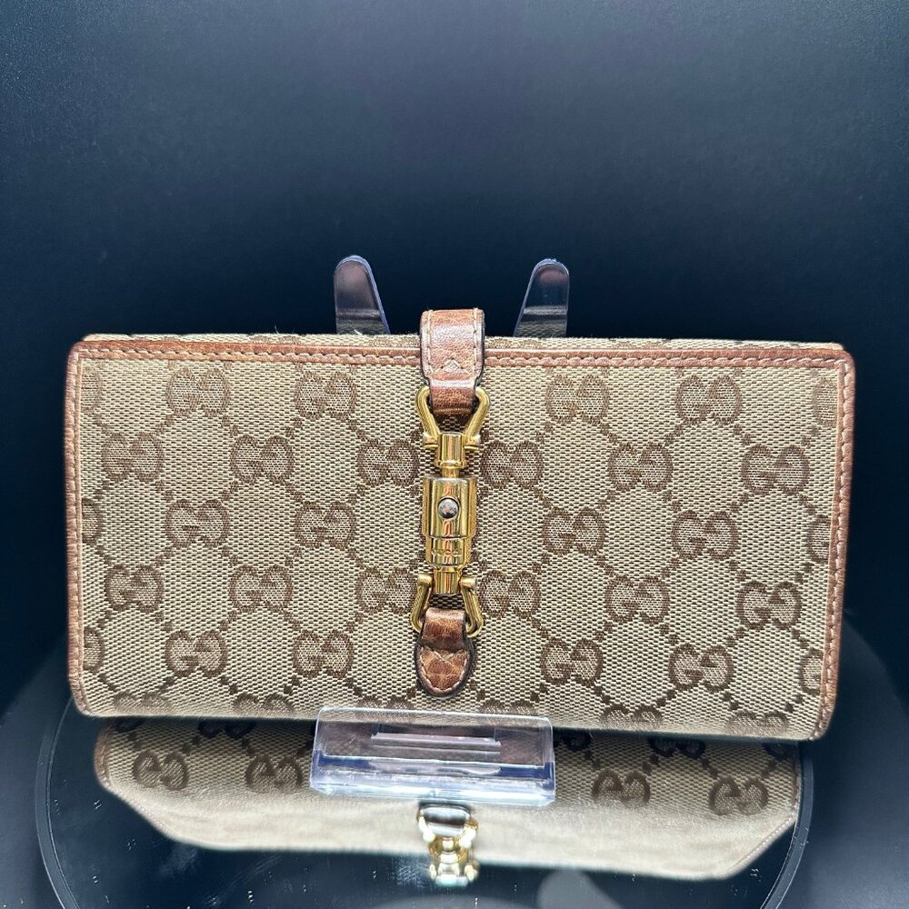 Gucci Jackie Monogram Horsebit Canvas Long Wallet - EUC - Picture 3 of 12